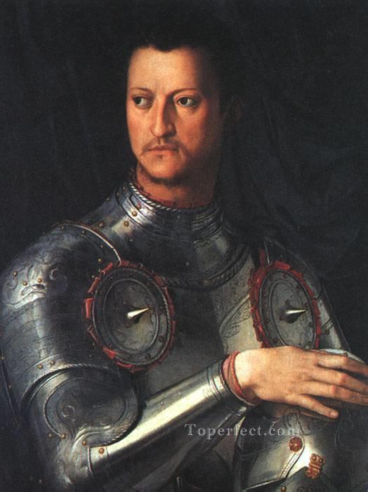 鎧を着たコジモ・デ・メディチ フィレンツェ・アーニョロ・ブロンズィーノ油絵